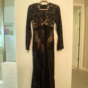 For Love & Lemons Temecula Maxi Dress - ONYX